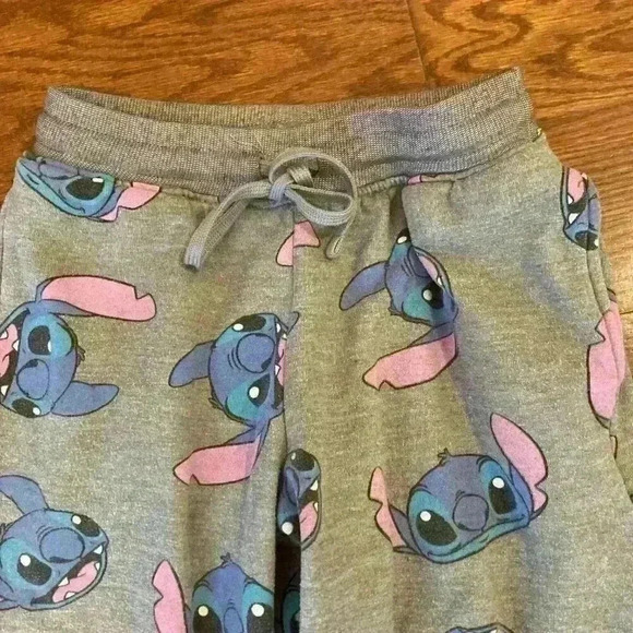 Disney Youth Fleece Lined Sweatpants Stitch Graphic POCKETS size Small - Picture 5 of 10